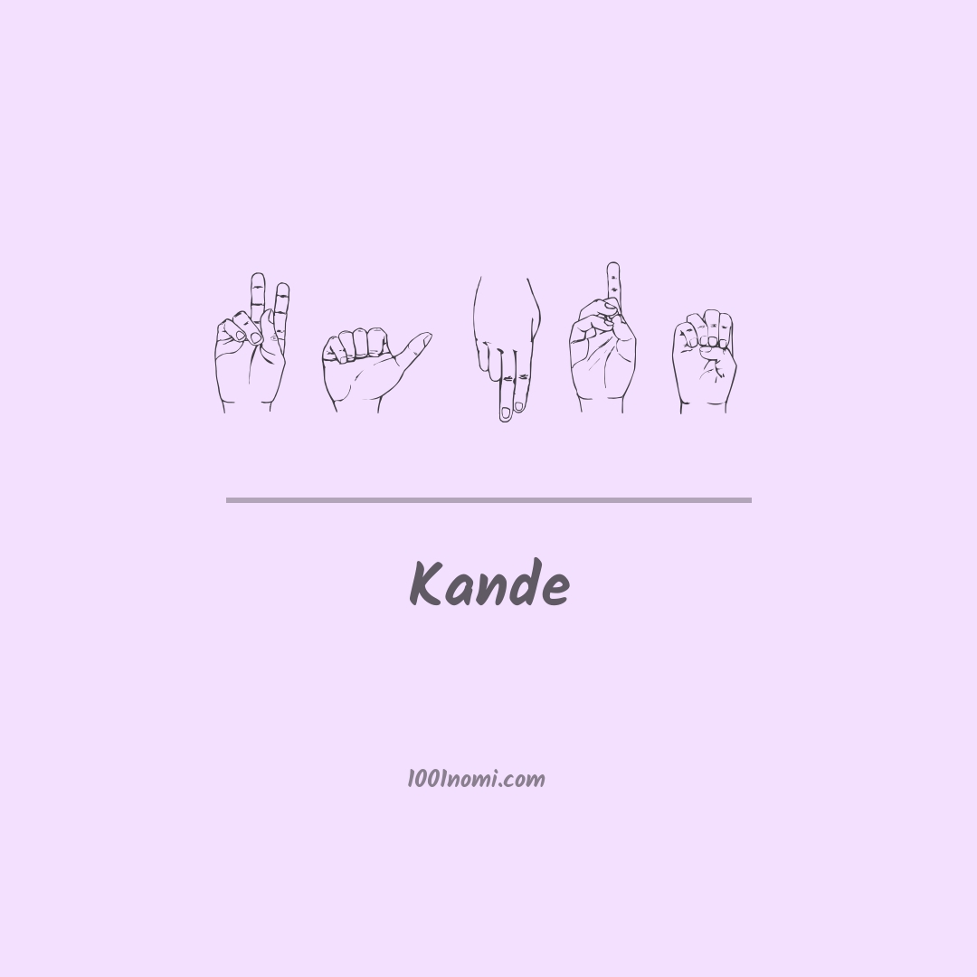 Kande nella lingua dei segni