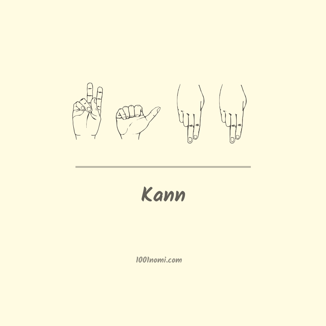 Kann nella lingua dei segni