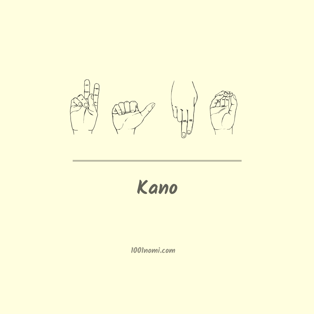 Kano nella lingua dei segni