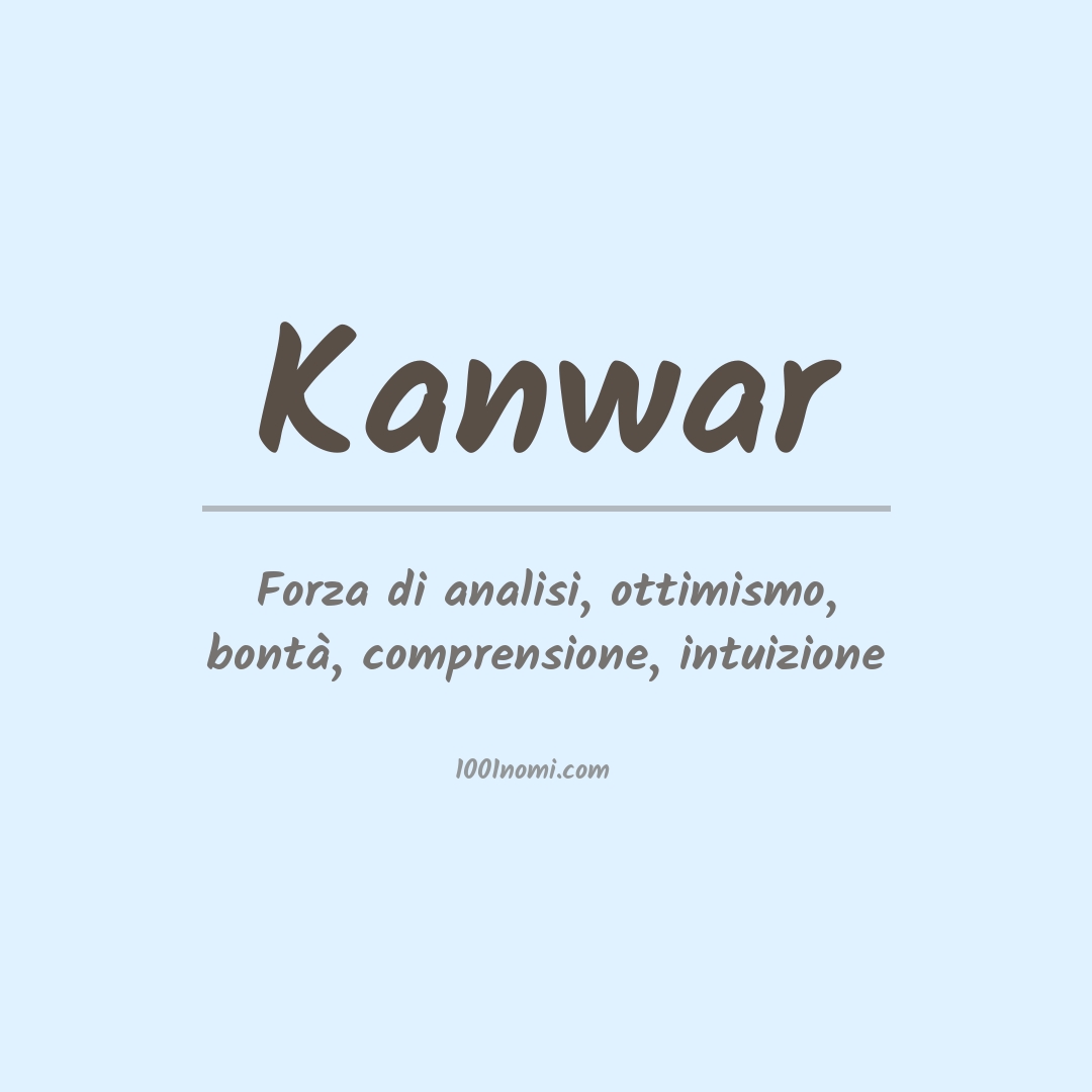 Significato del nome Kanwar