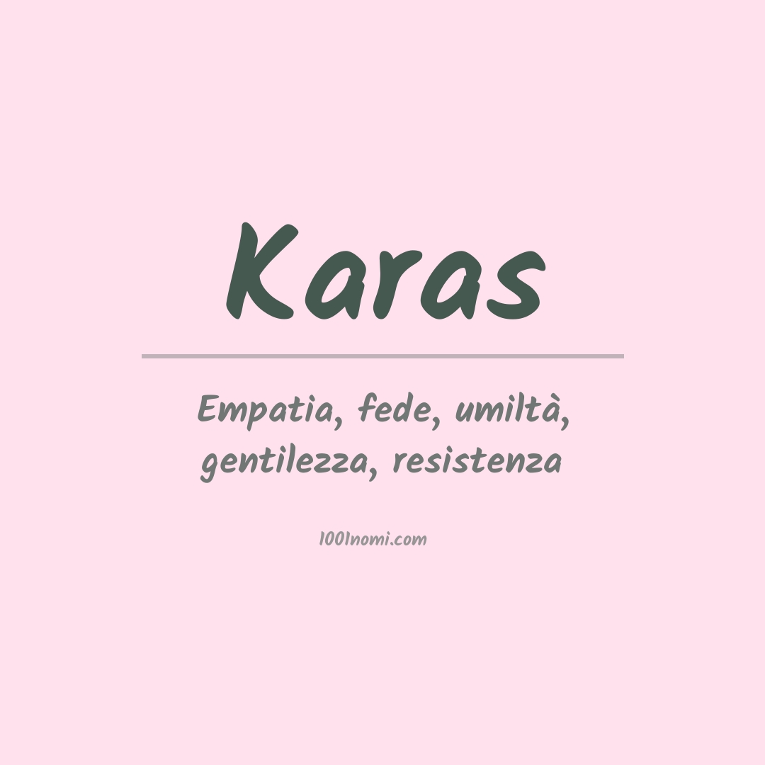 Significato del nome Karas