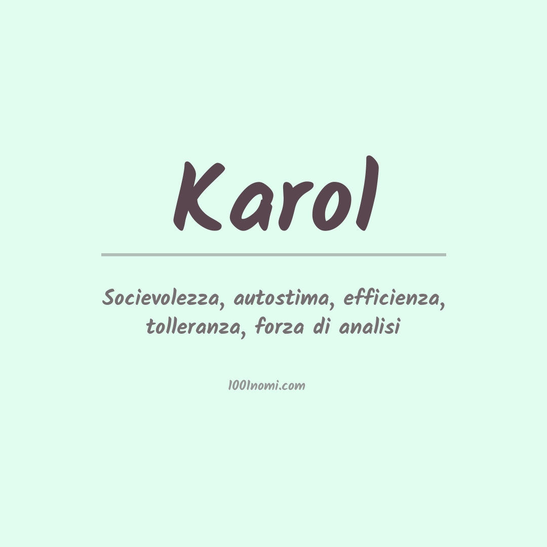 Significato del nome Karol