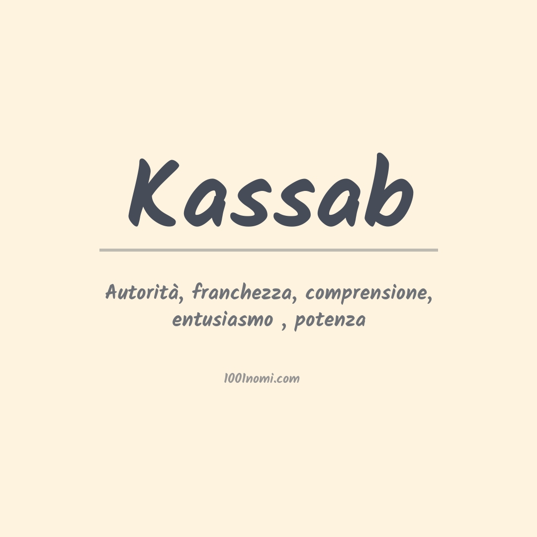 Significato del nome Kassab