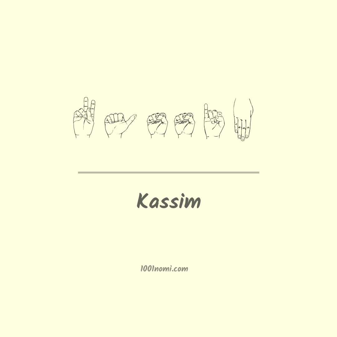 Kassim nella lingua dei segni