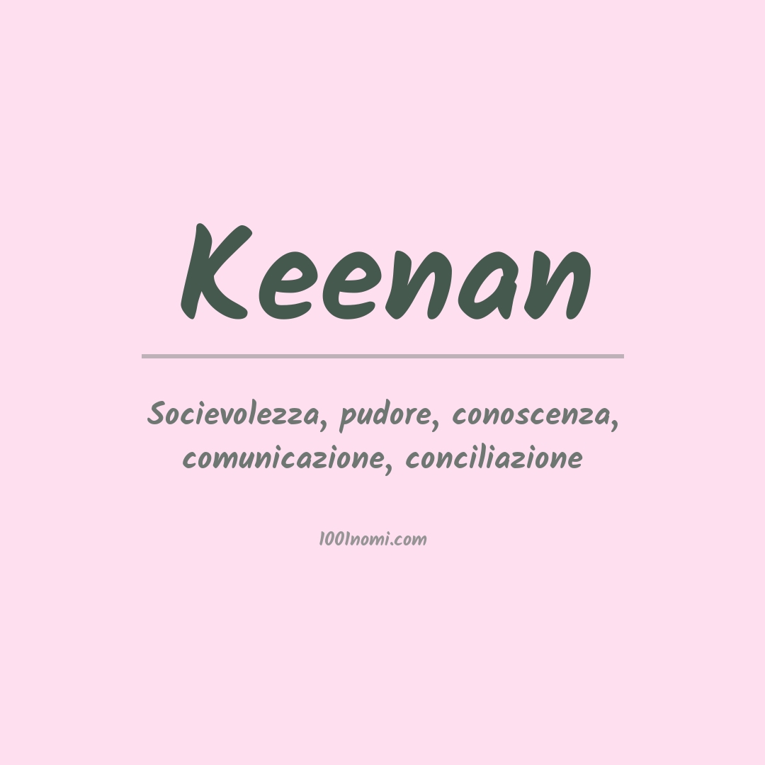 Significato del nome Keenan