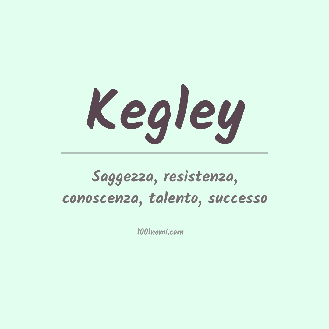 Significato del nome Kegley