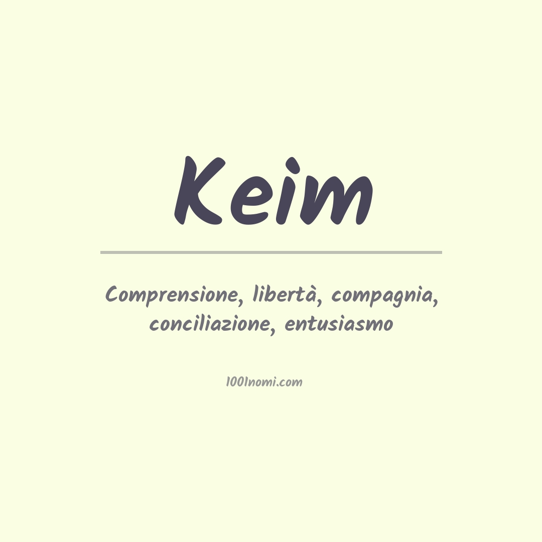 Significato del nome Keim