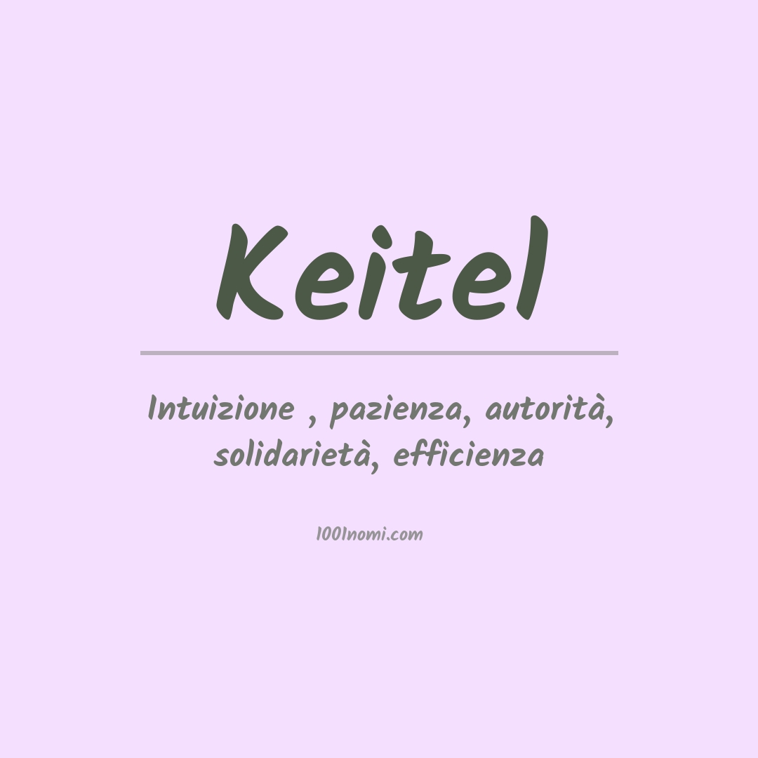 Significato del nome Keitel