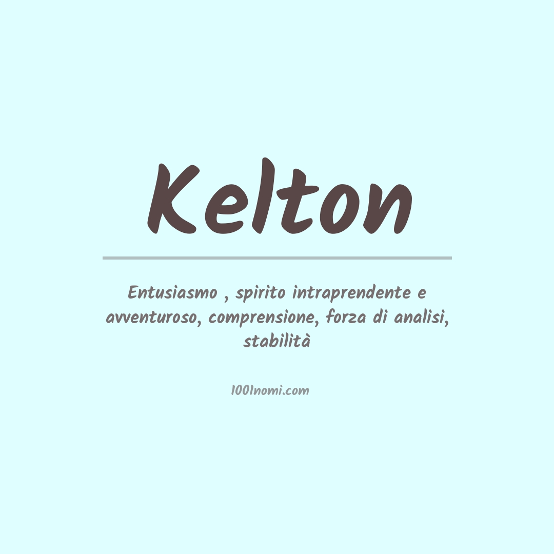 Significato del nome Kelton