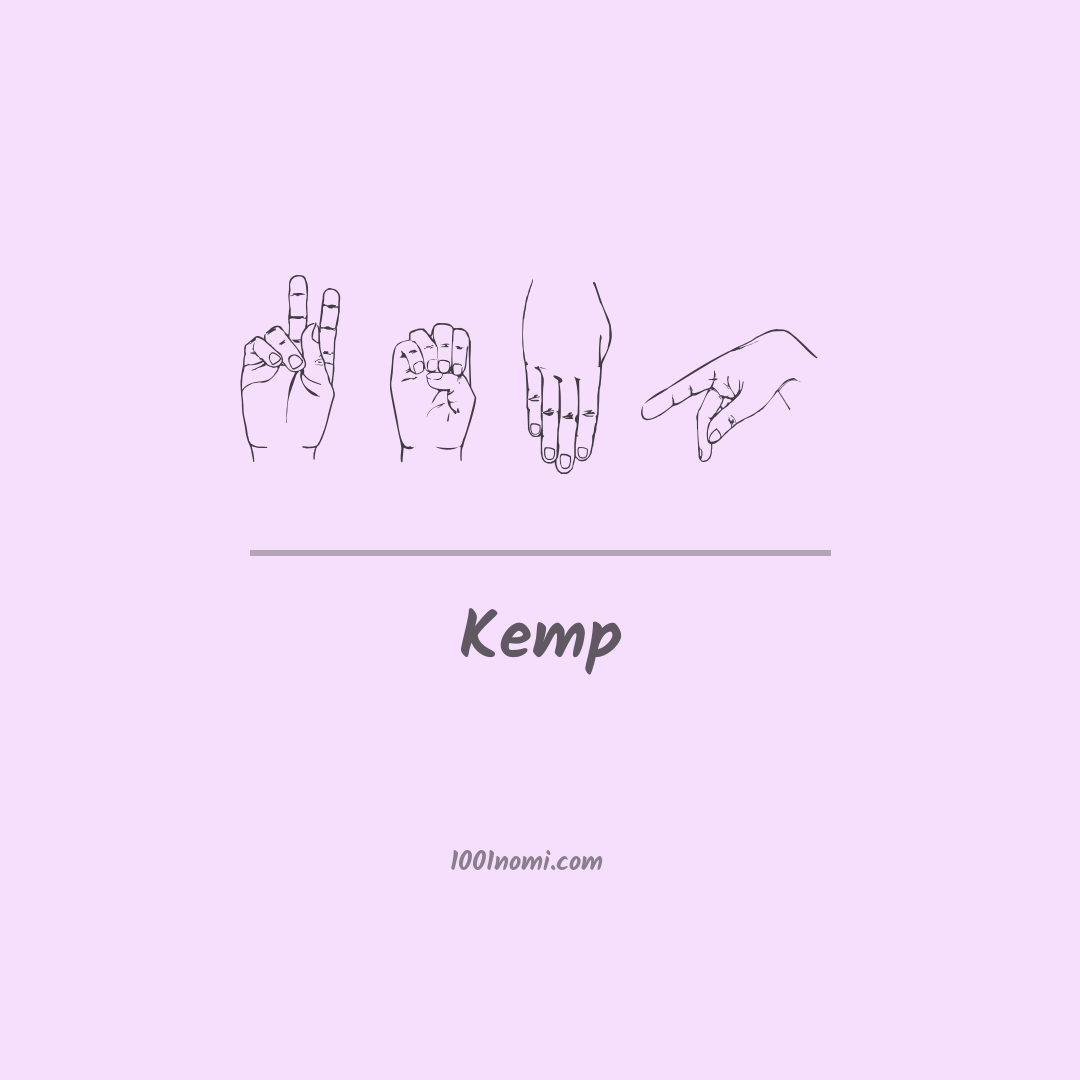 Kemp nella lingua dei segni