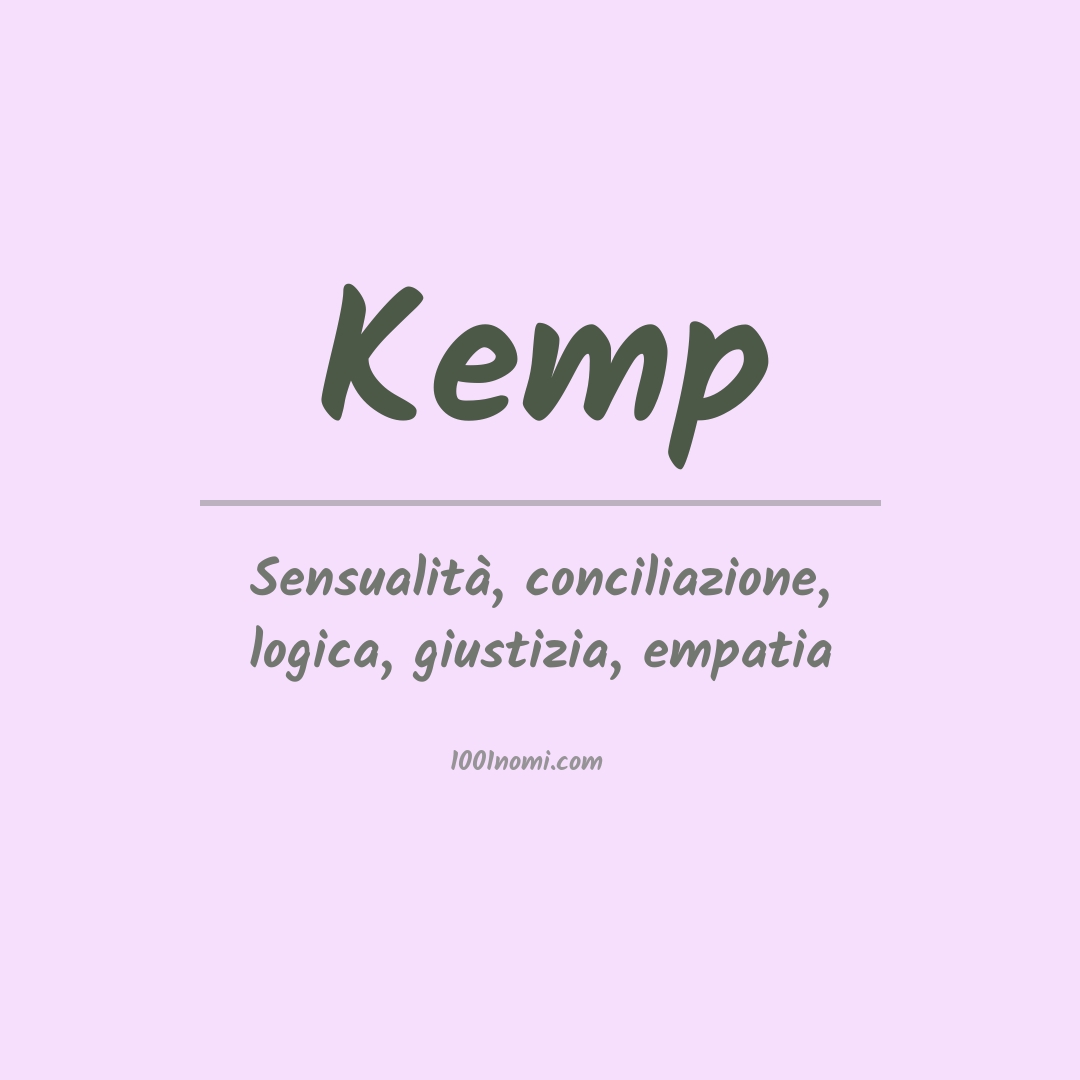 Significato del nome Kemp