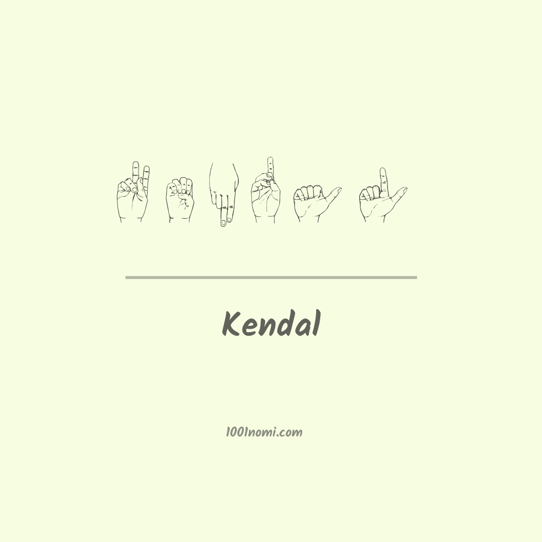 Kendal nella lingua dei segni