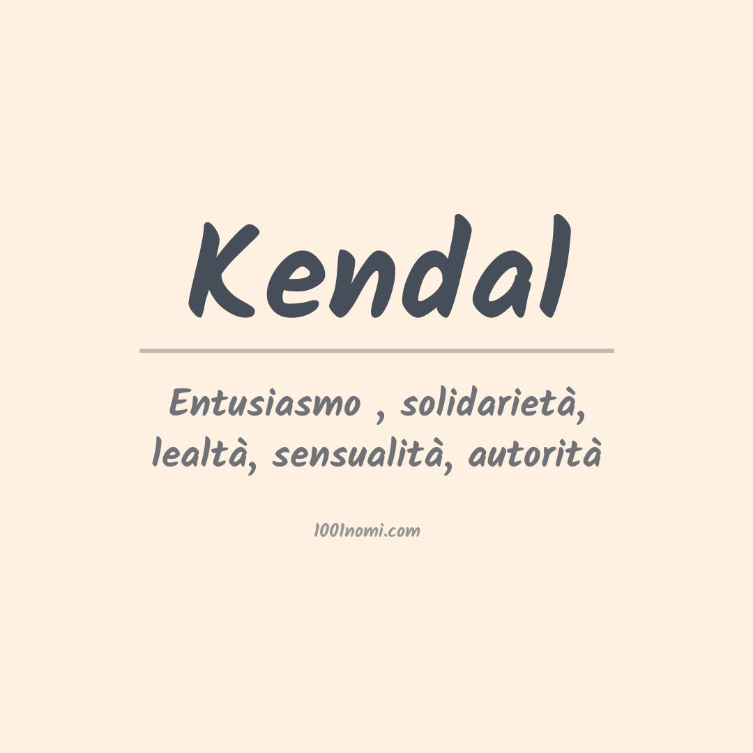 Significato del nome Kendal