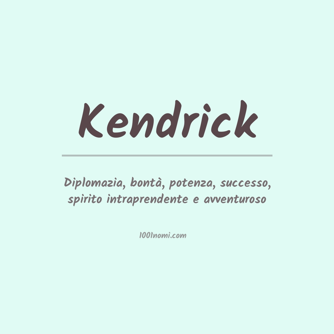 Significato del nome Kendrick