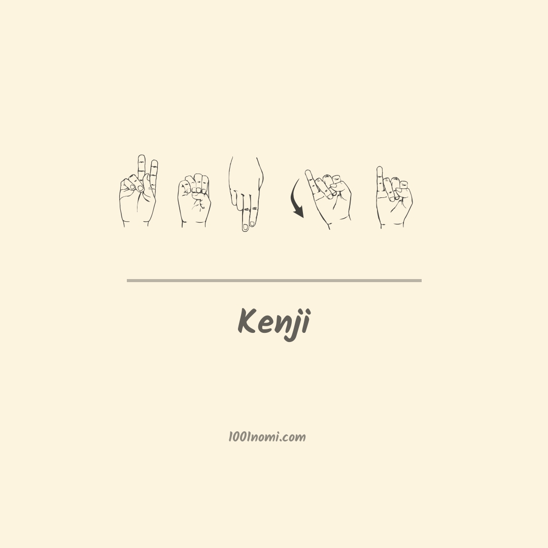 Kenji nella lingua dei segni