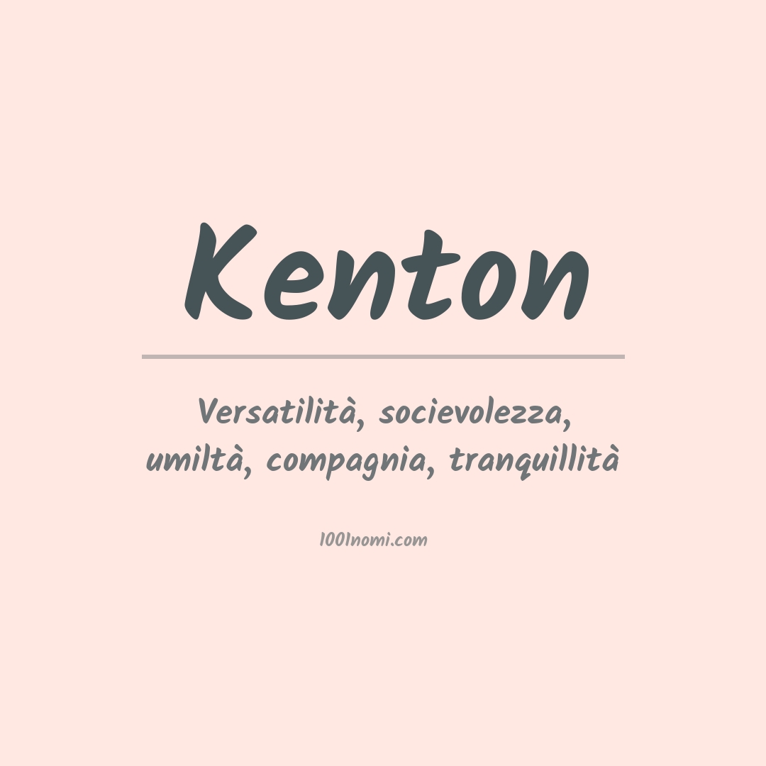 Significato del nome Kenton