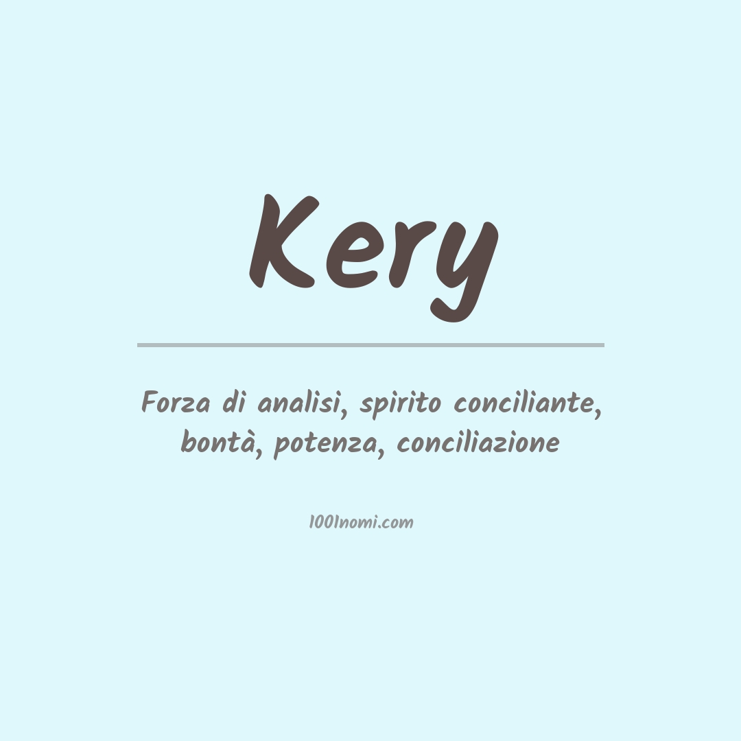 Significato del nome Kery