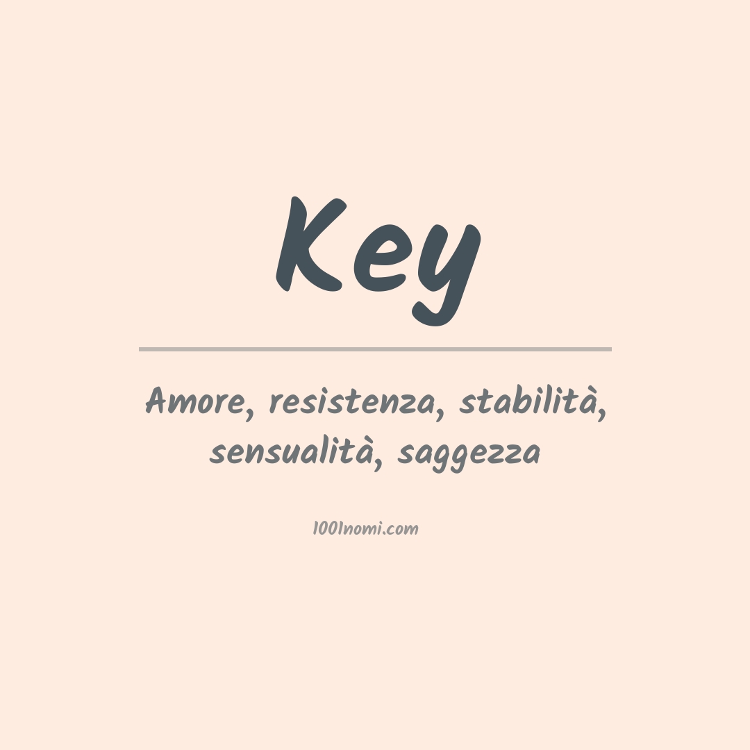 Significato del nome Key