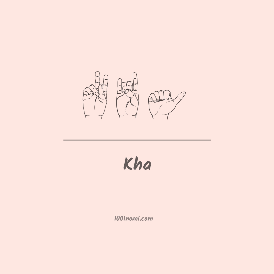 Kha nella lingua dei segni