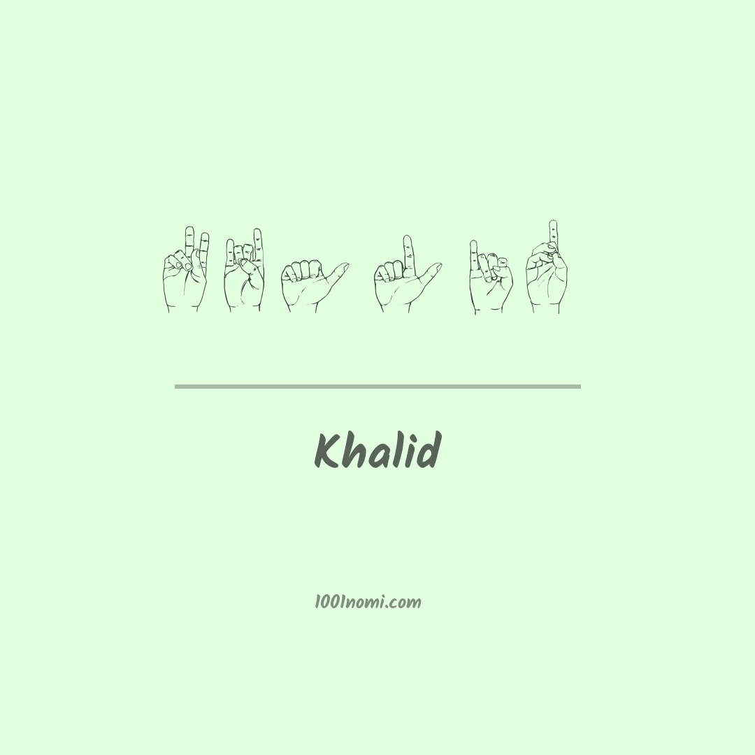 Khalid nella lingua dei segni