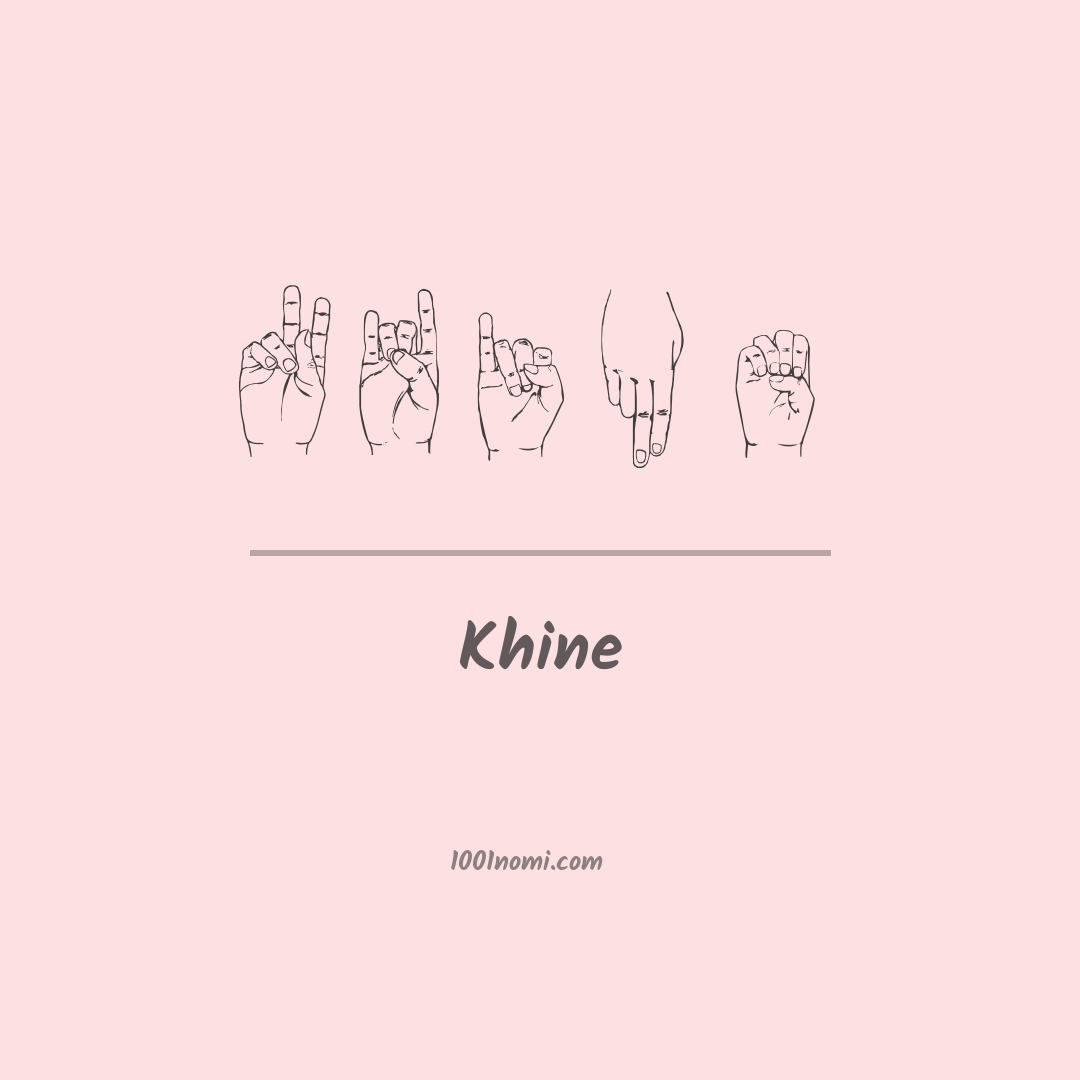 Khine nella lingua dei segni