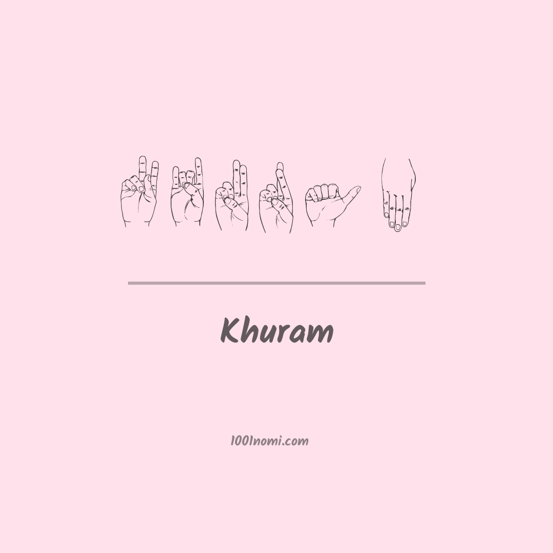 Khuram nella lingua dei segni