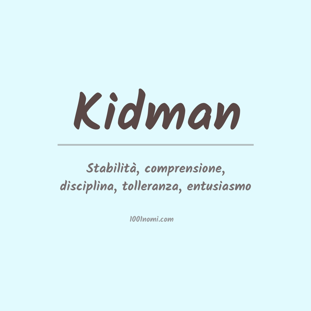 Significato del nome Kidman