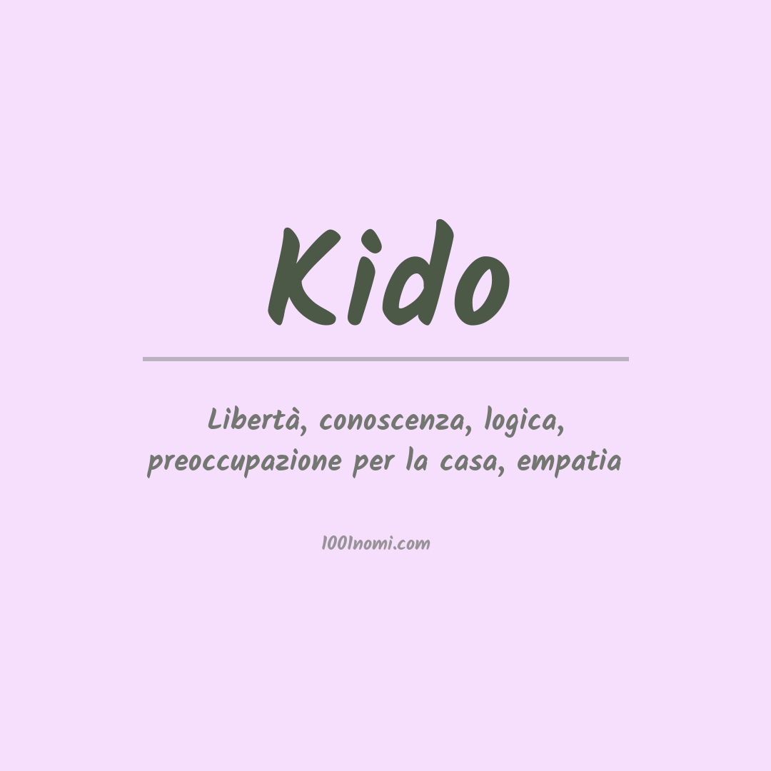 Significato del nome Kido