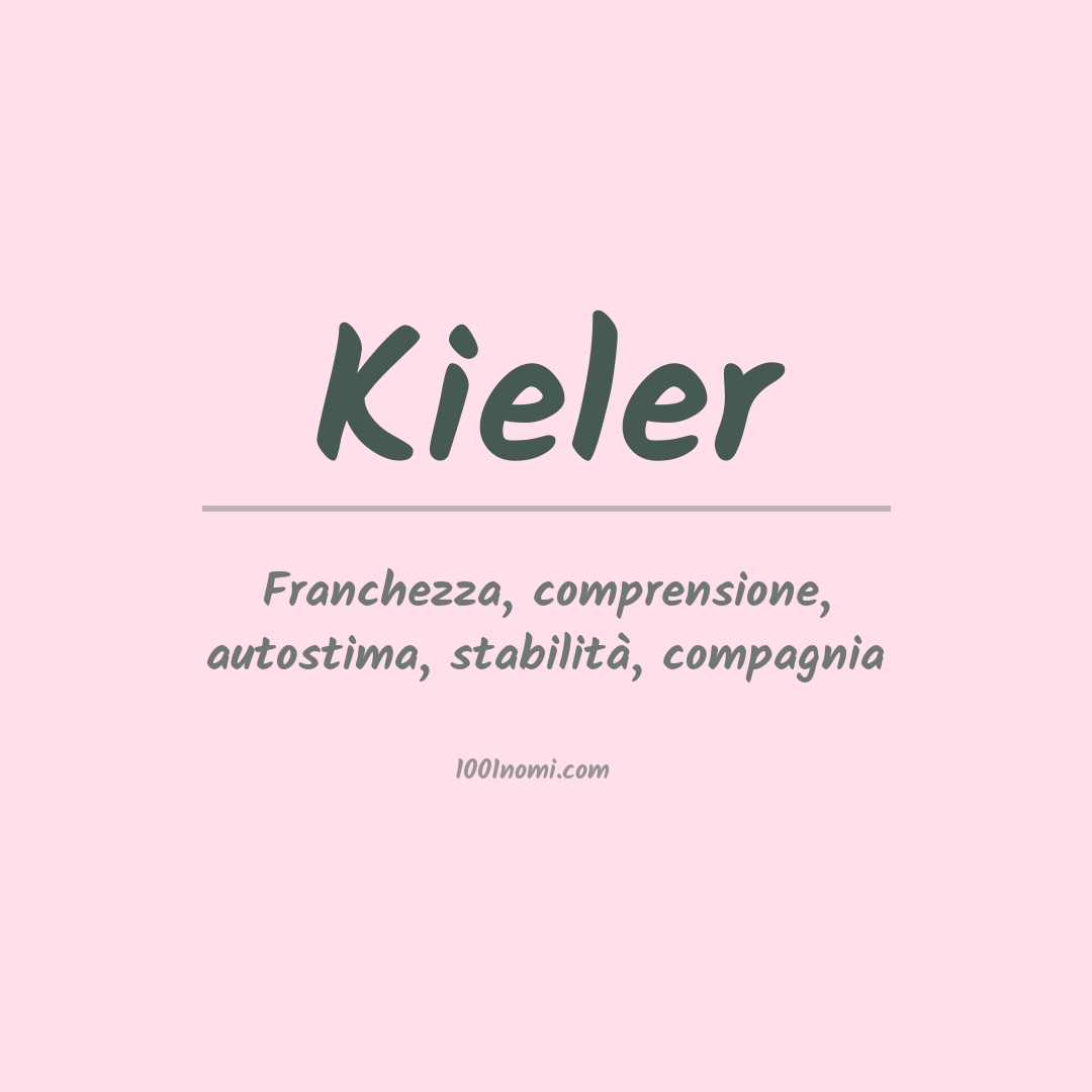 Significato del nome Kieler