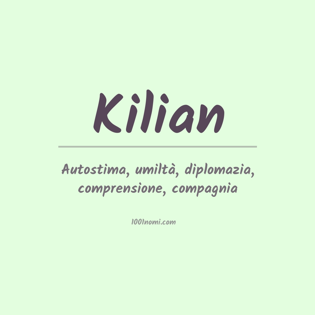 Significato del nome Kilian