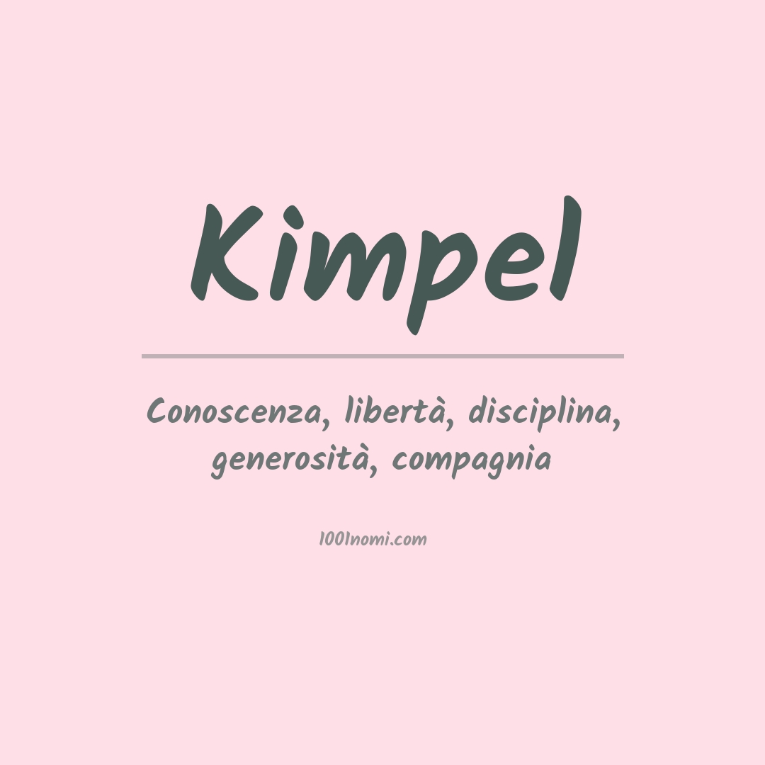 Significato del nome Kimpel