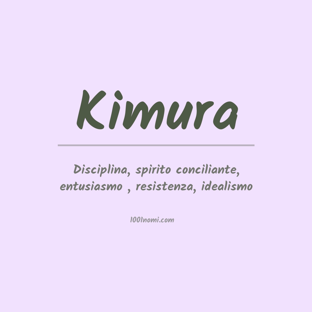 Significato del nome Kimura
