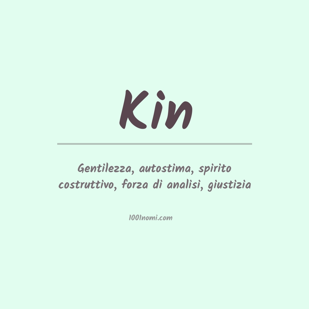 Significato del nome Kin