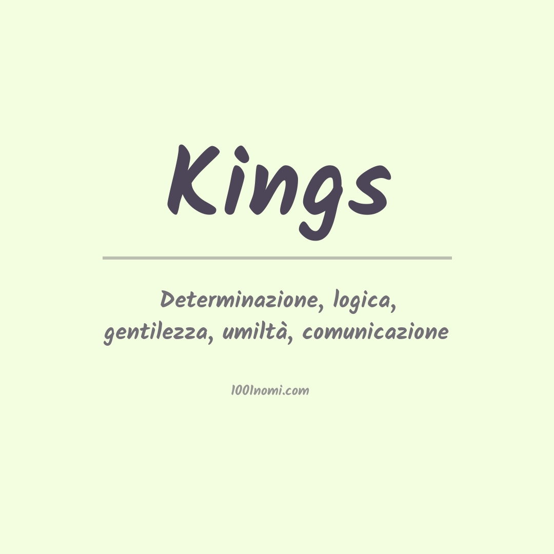 Significato del nome Kings