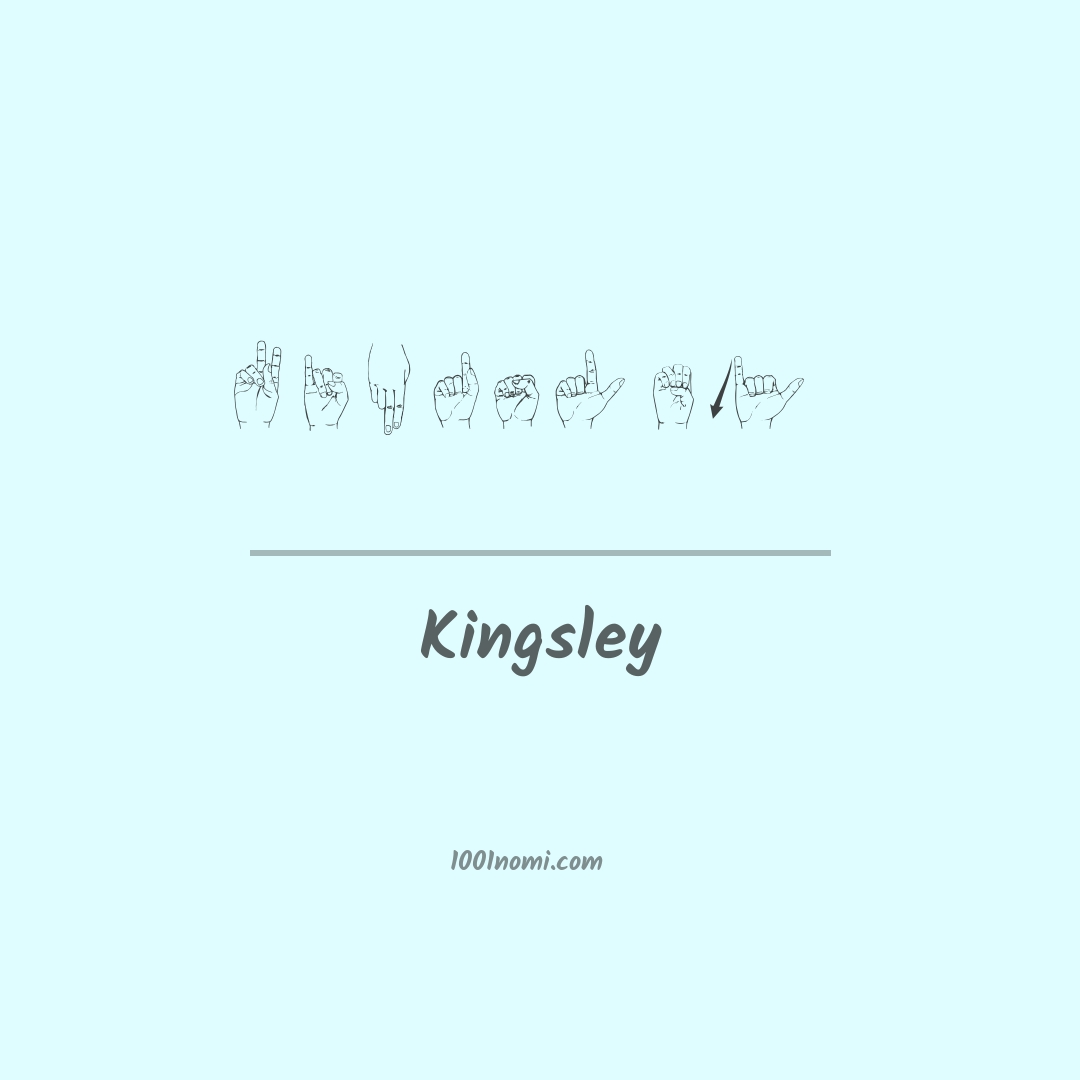 Kingsley nella lingua dei segni