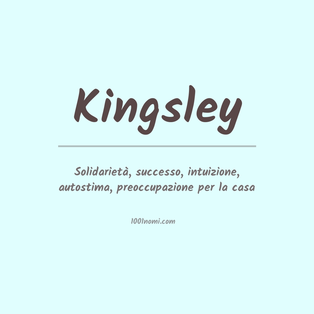 Significato del nome Kingsley