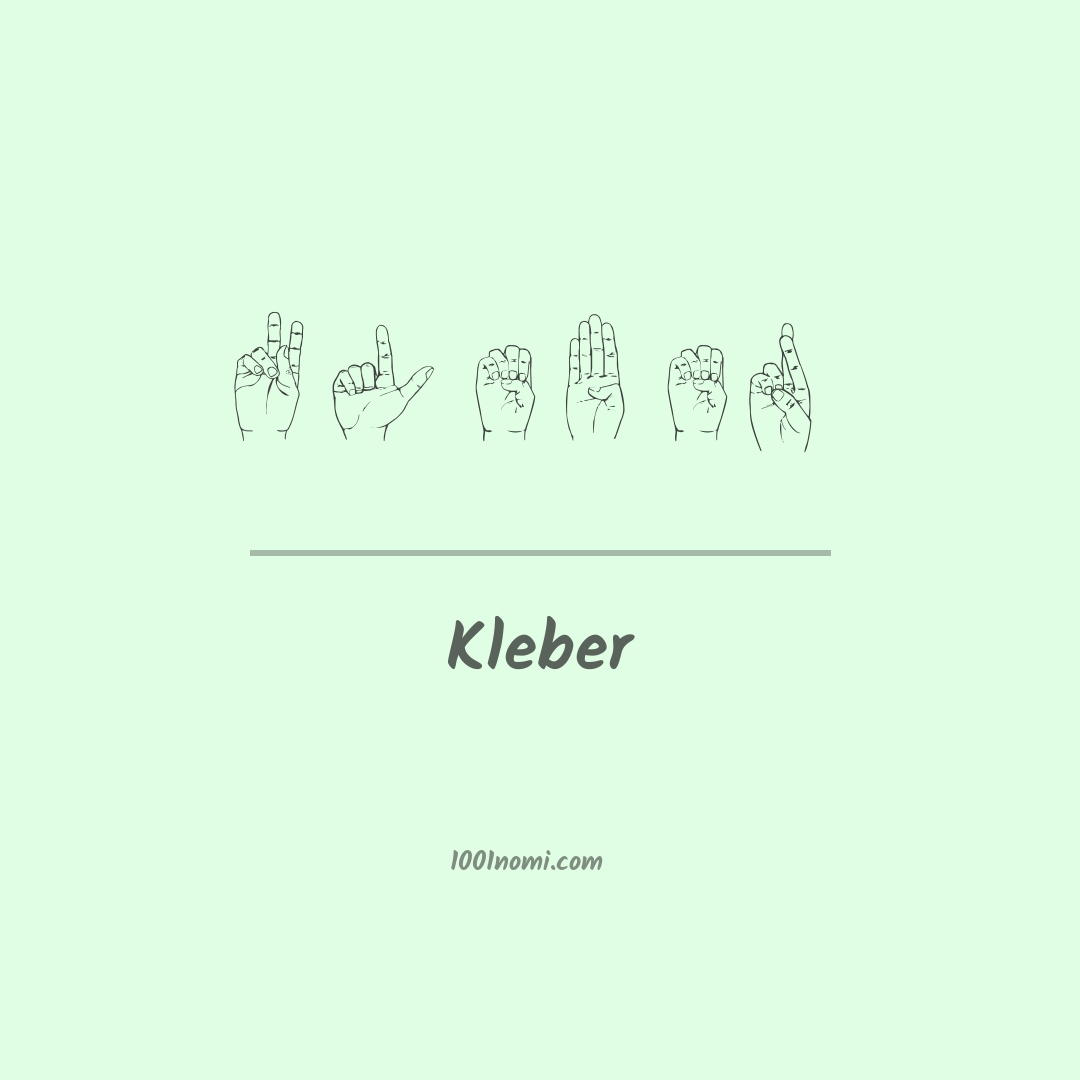 Kleber nella lingua dei segni