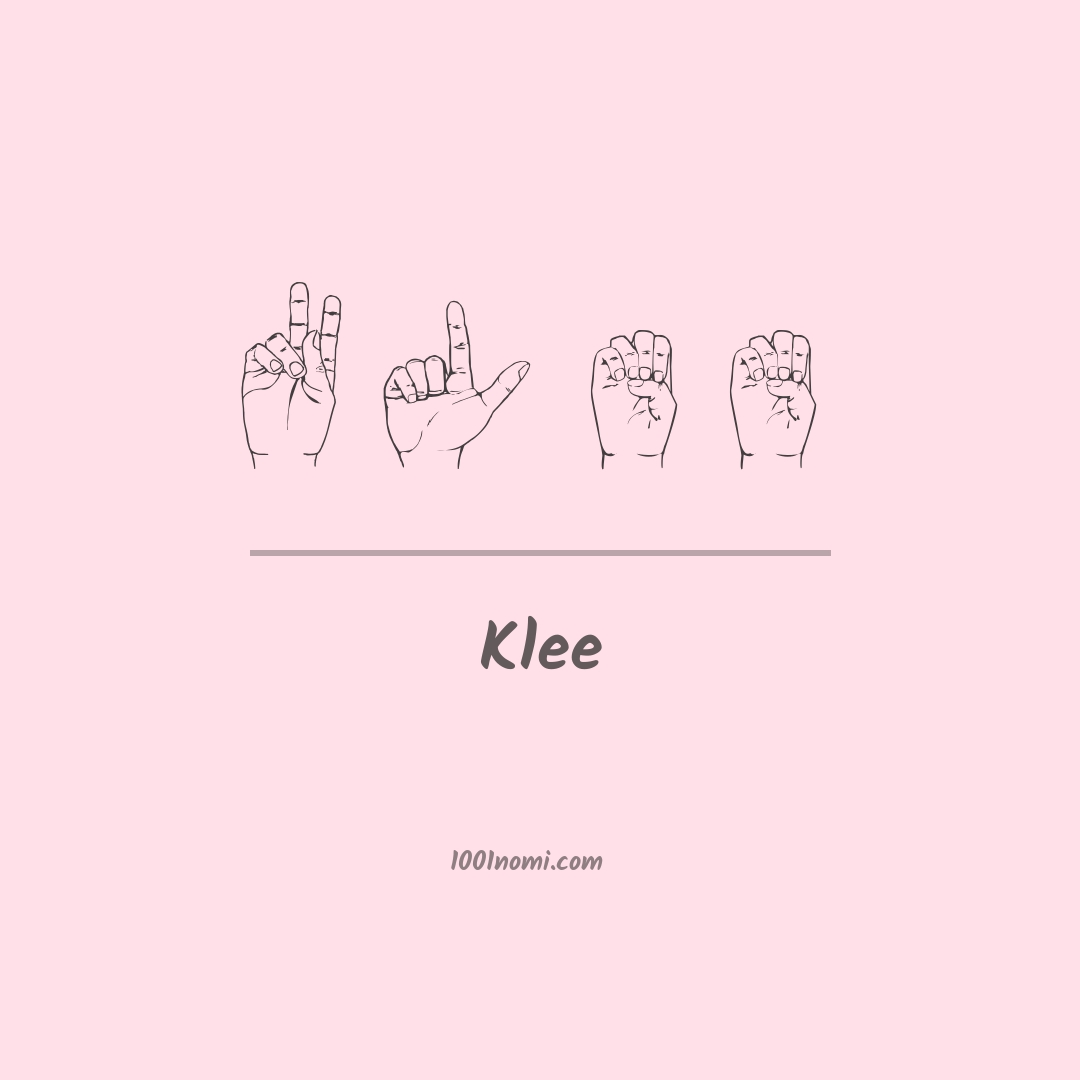 Klee nella lingua dei segni