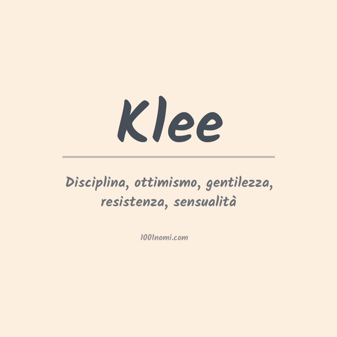 Significato del nome Klee