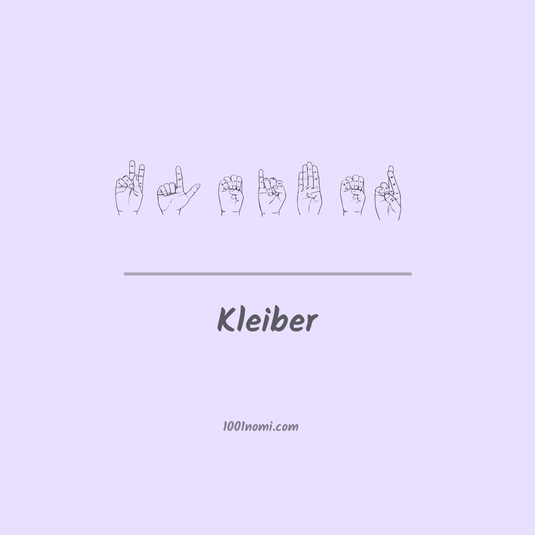 Kleiber nella lingua dei segni