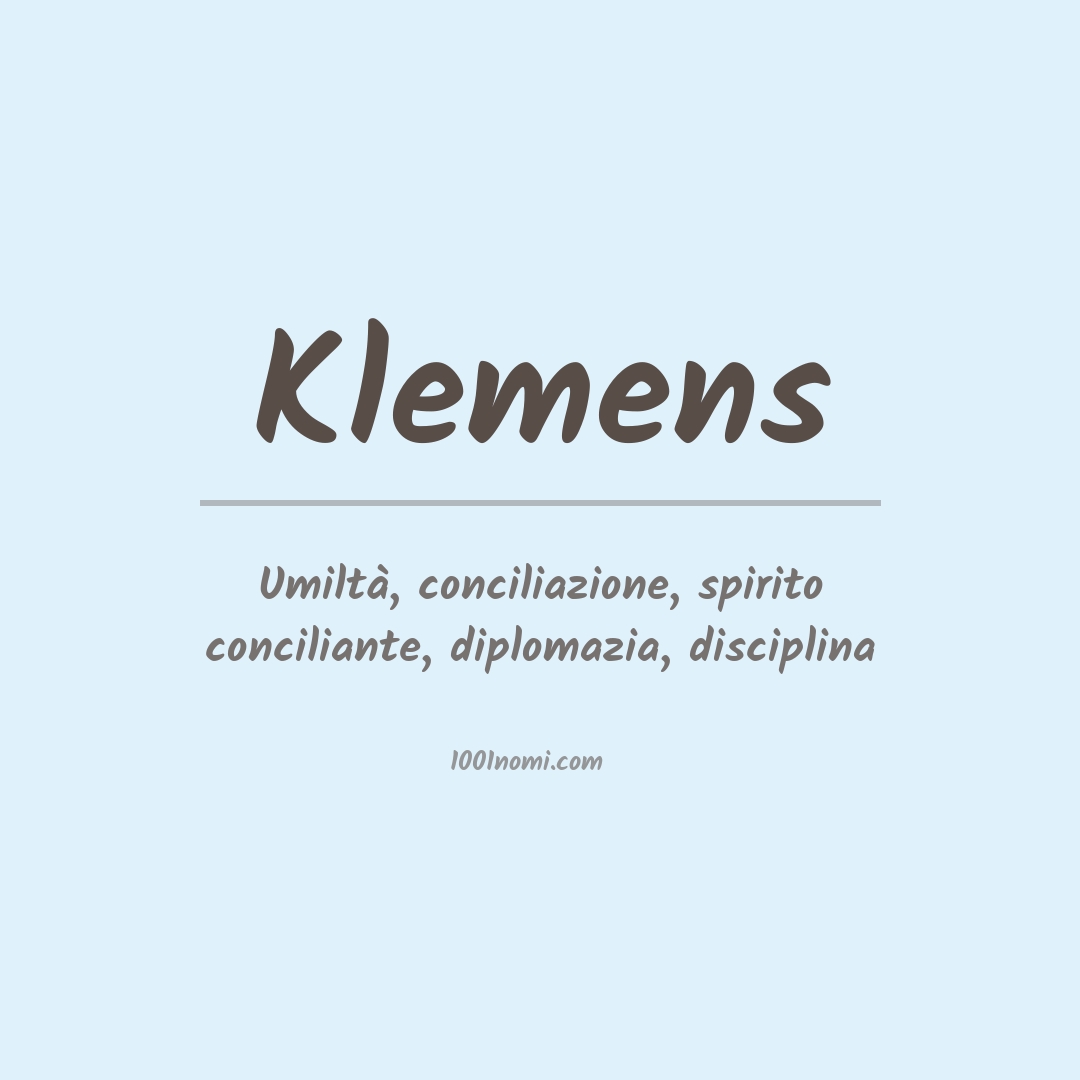 Significato del nome Klemens