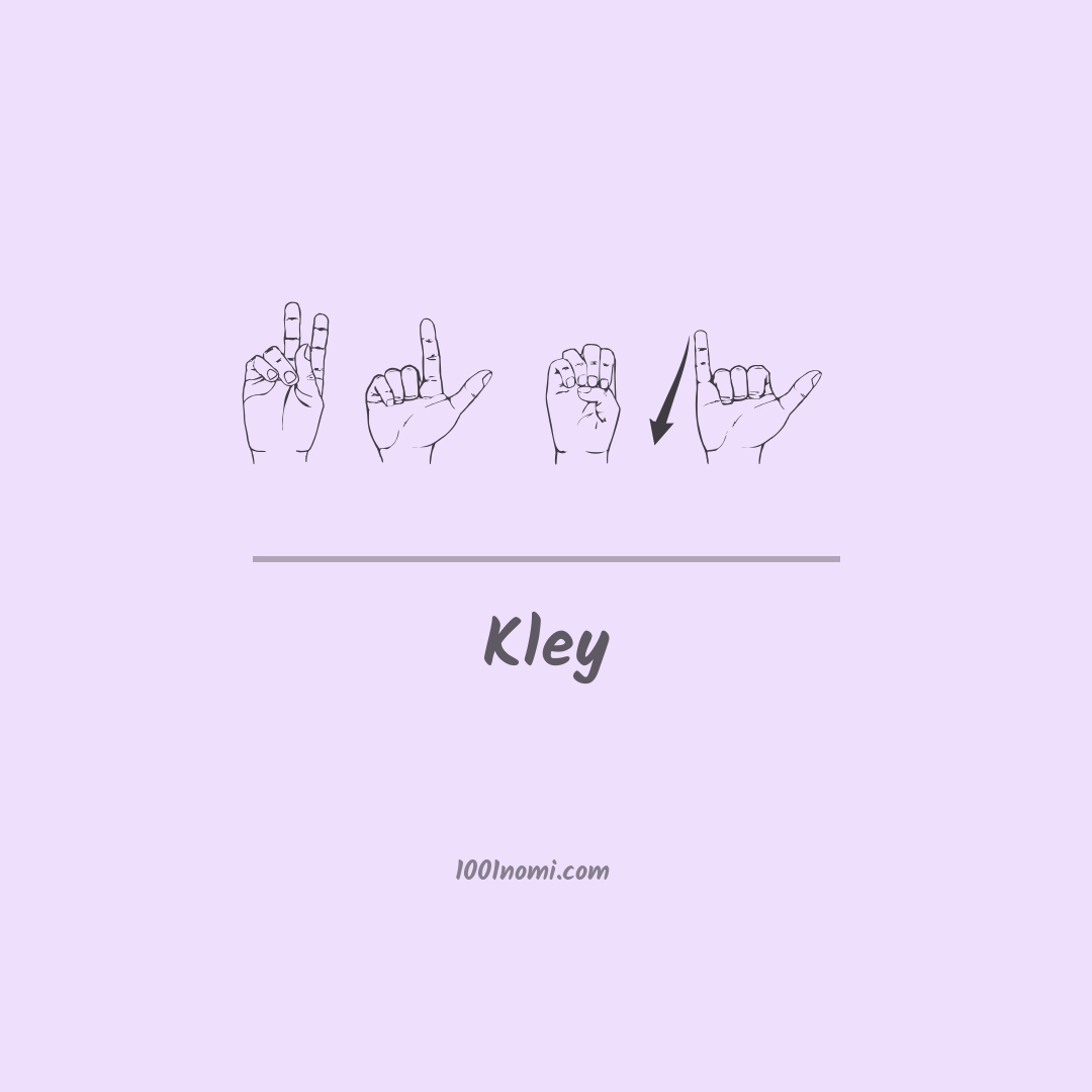 Kley nella lingua dei segni