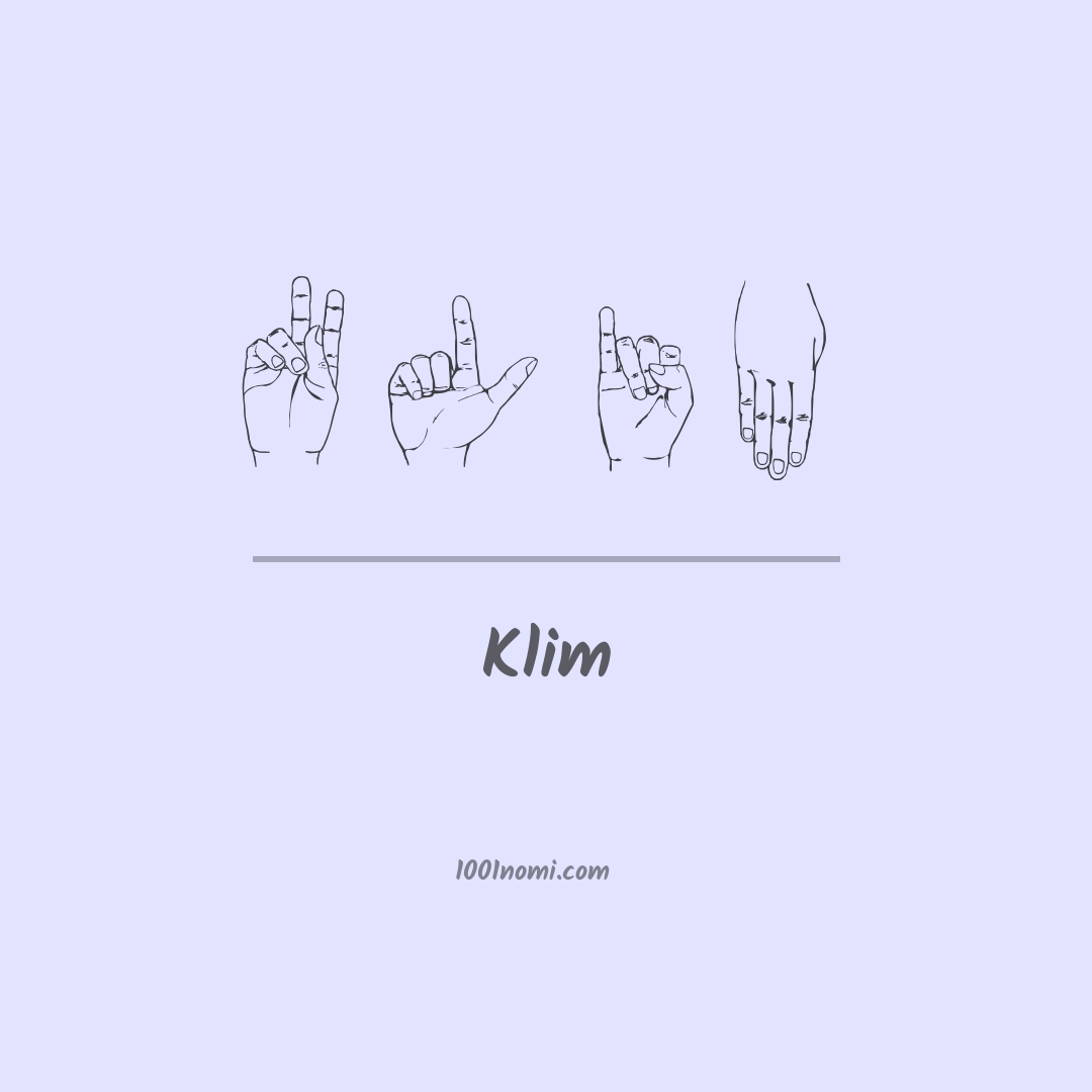 Klim nella lingua dei segni