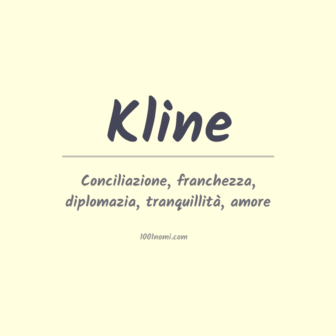 Significato del nome Kline