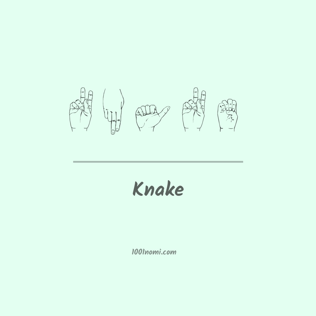 Knake nella lingua dei segni