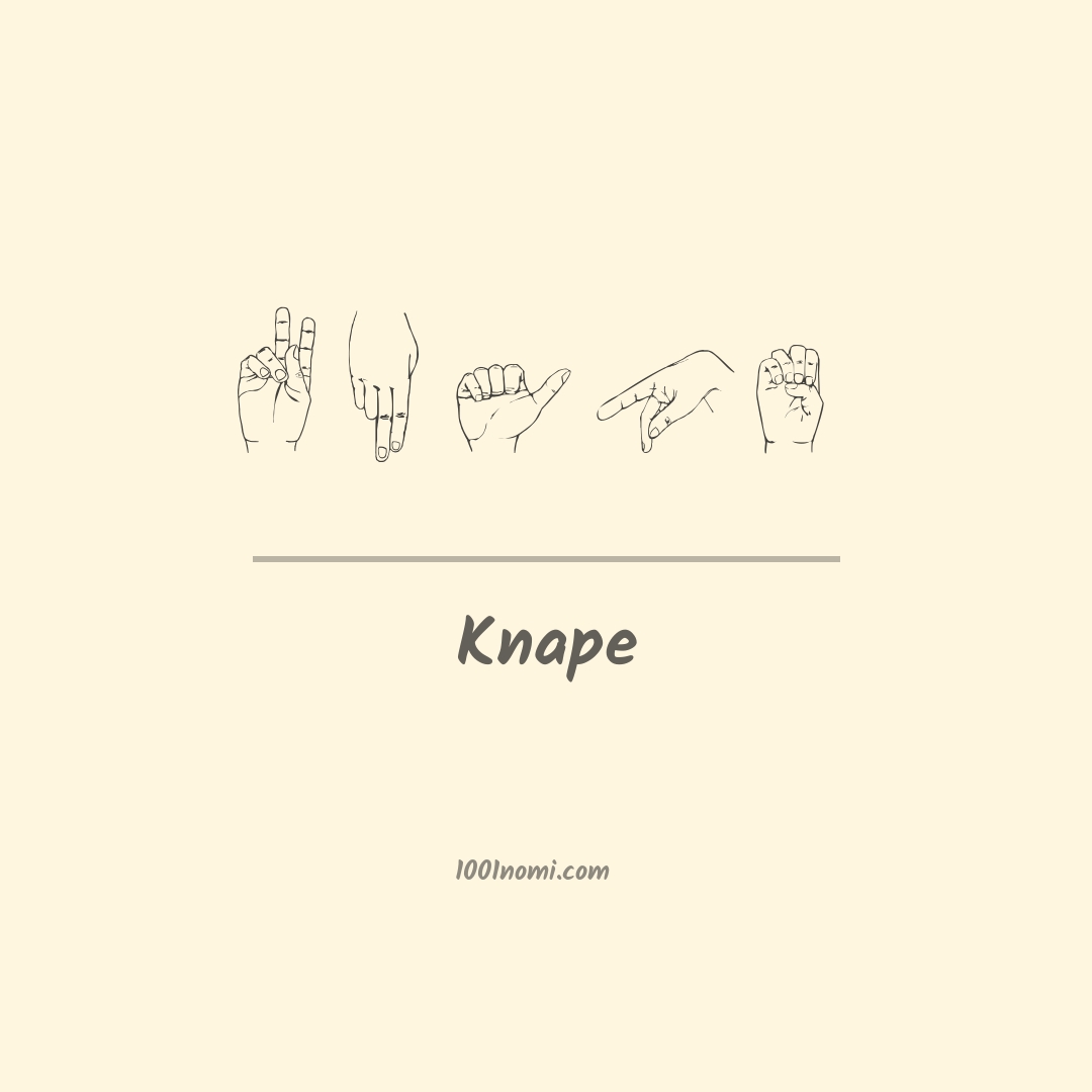 Knape nella lingua dei segni