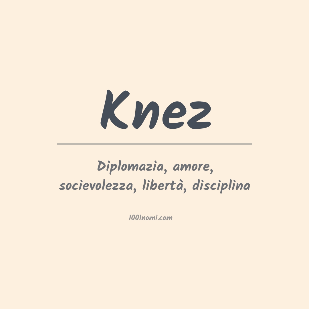 Significato del nome Knez