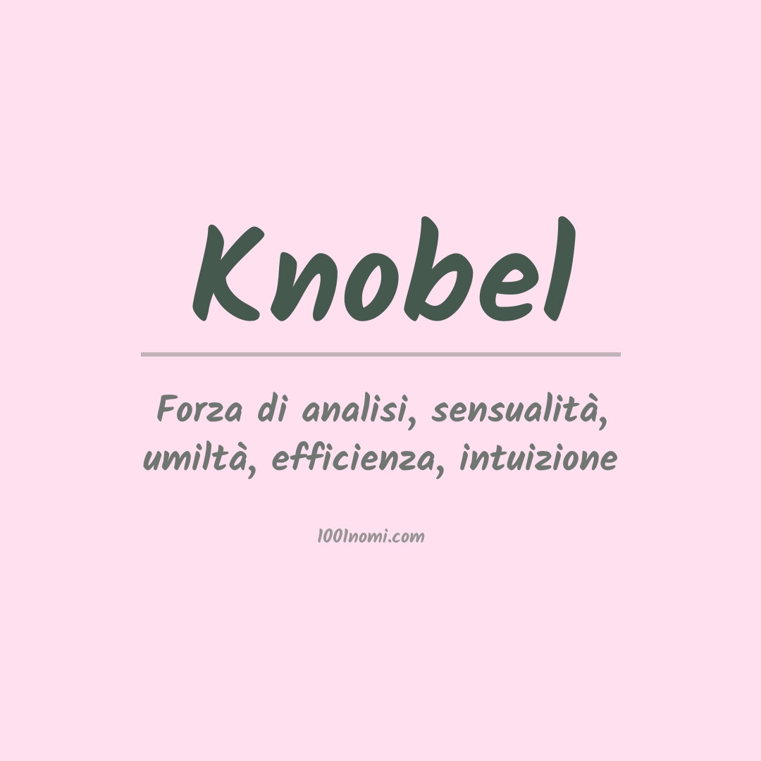 Significato del nome Knobel