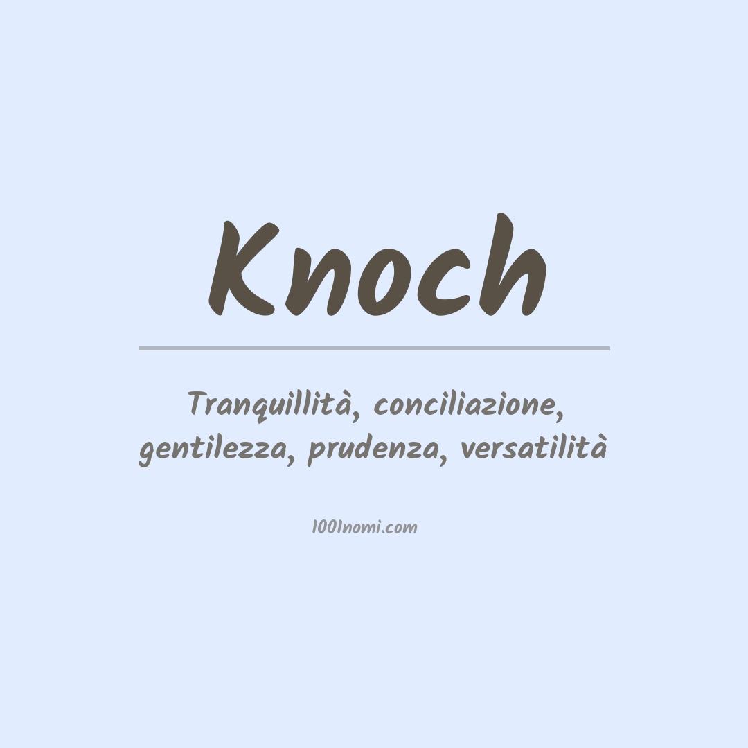 Significato del nome Knoch