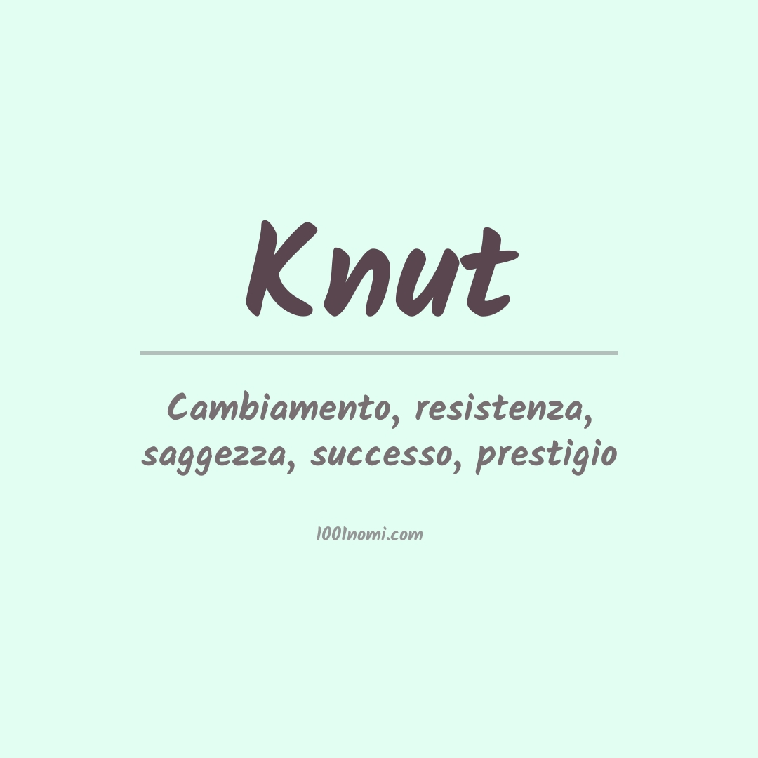 Significato del nome Knut